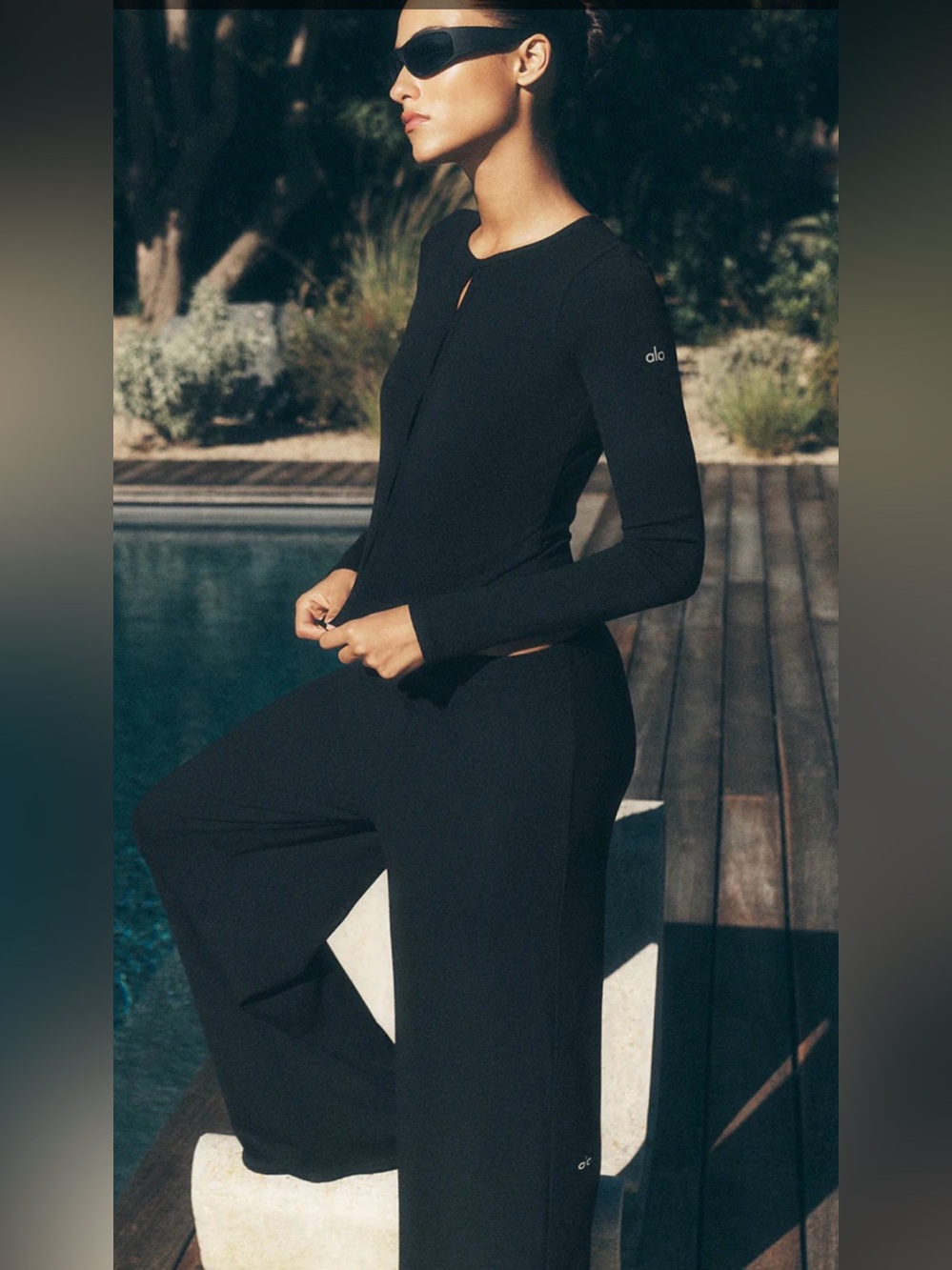 ALO Yoga Black Wide-Leg Women's Pants